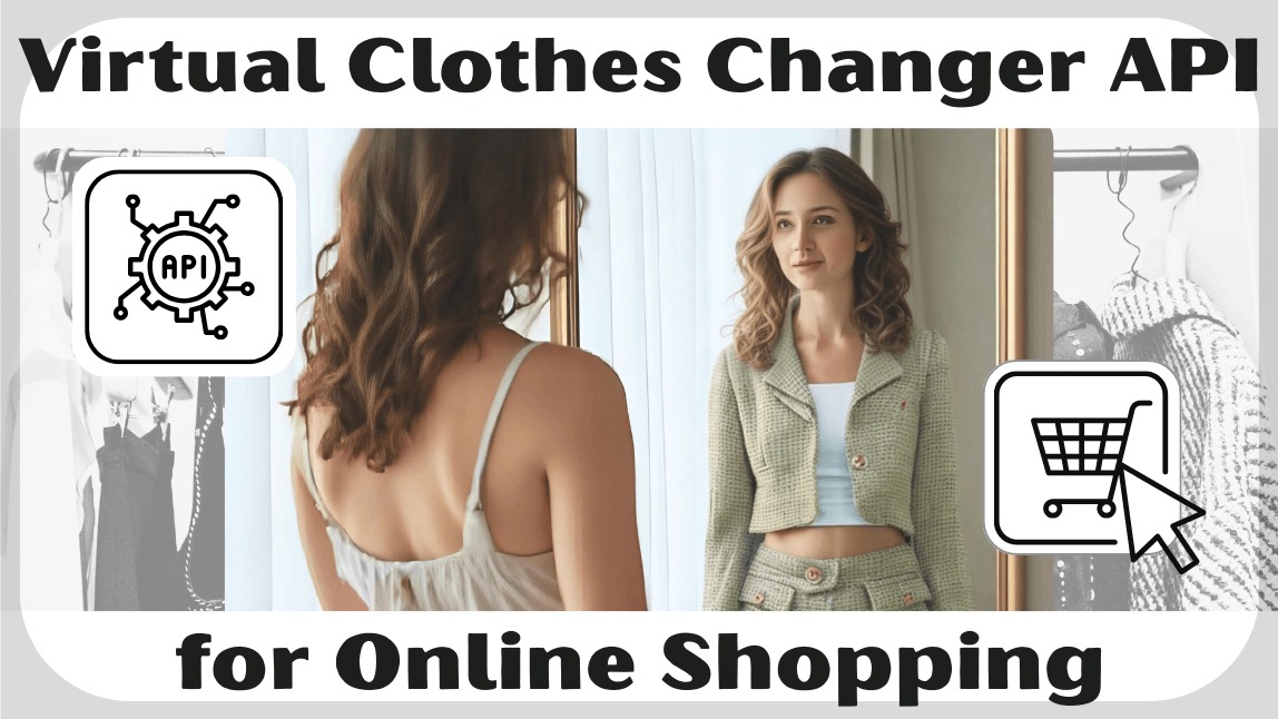 Shopper using AI Clothes Changer API to try on clothes virtually