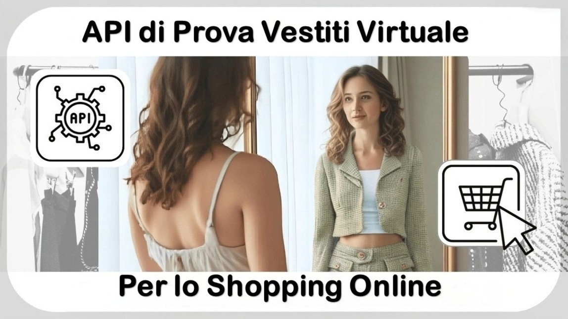 Shopper using AI Clothes Changer API to try on clothes virtually