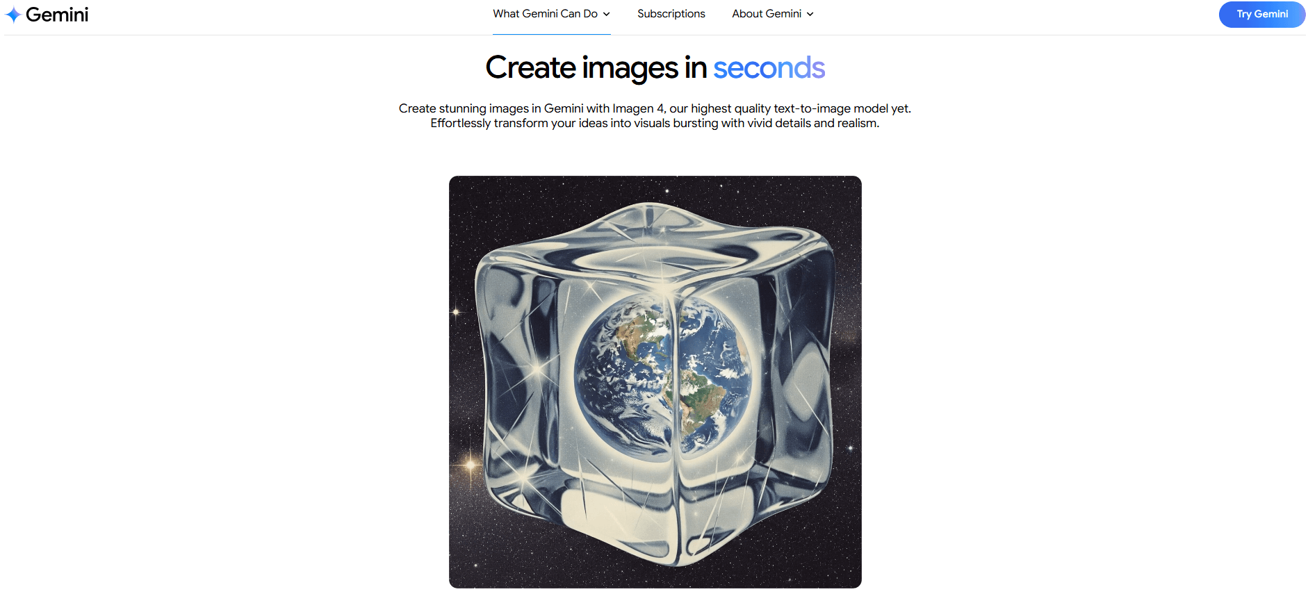 Interface do Gerador de Imagens IA Gemini do Google.