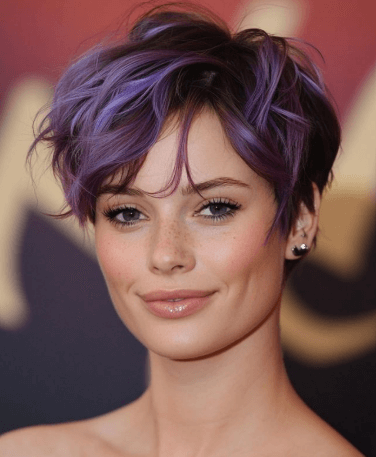 Coiffures Pixie 2025 / Coupe Pixie tendance femme 2025 : Pixie Violette