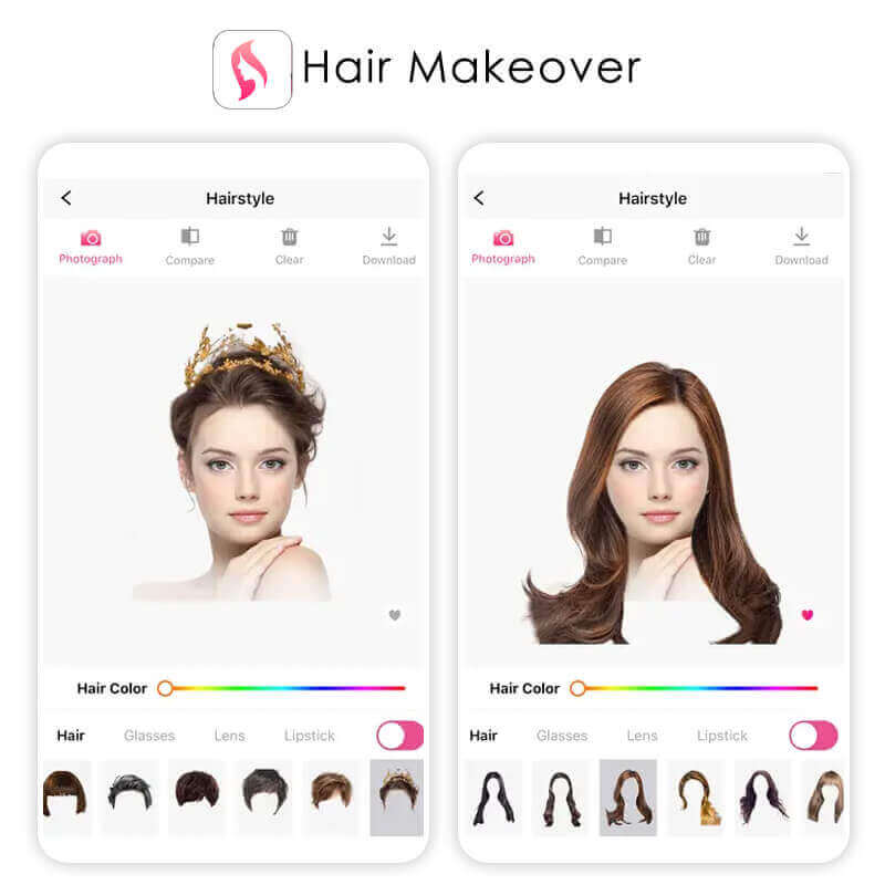 Application coupe de cheveux femme et homme : Hair Makeover