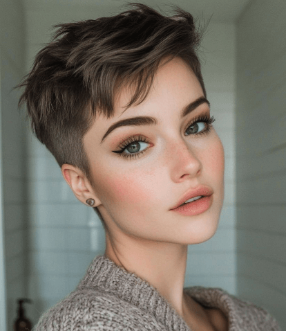 Coiffures Pixie 2025 / Coupe Pixie tendance femme 2025 : Pixie undercut