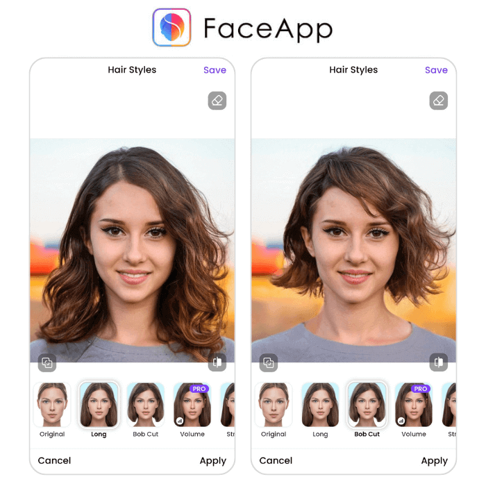 Application coupe de cheveux homme et femme : FaceApp