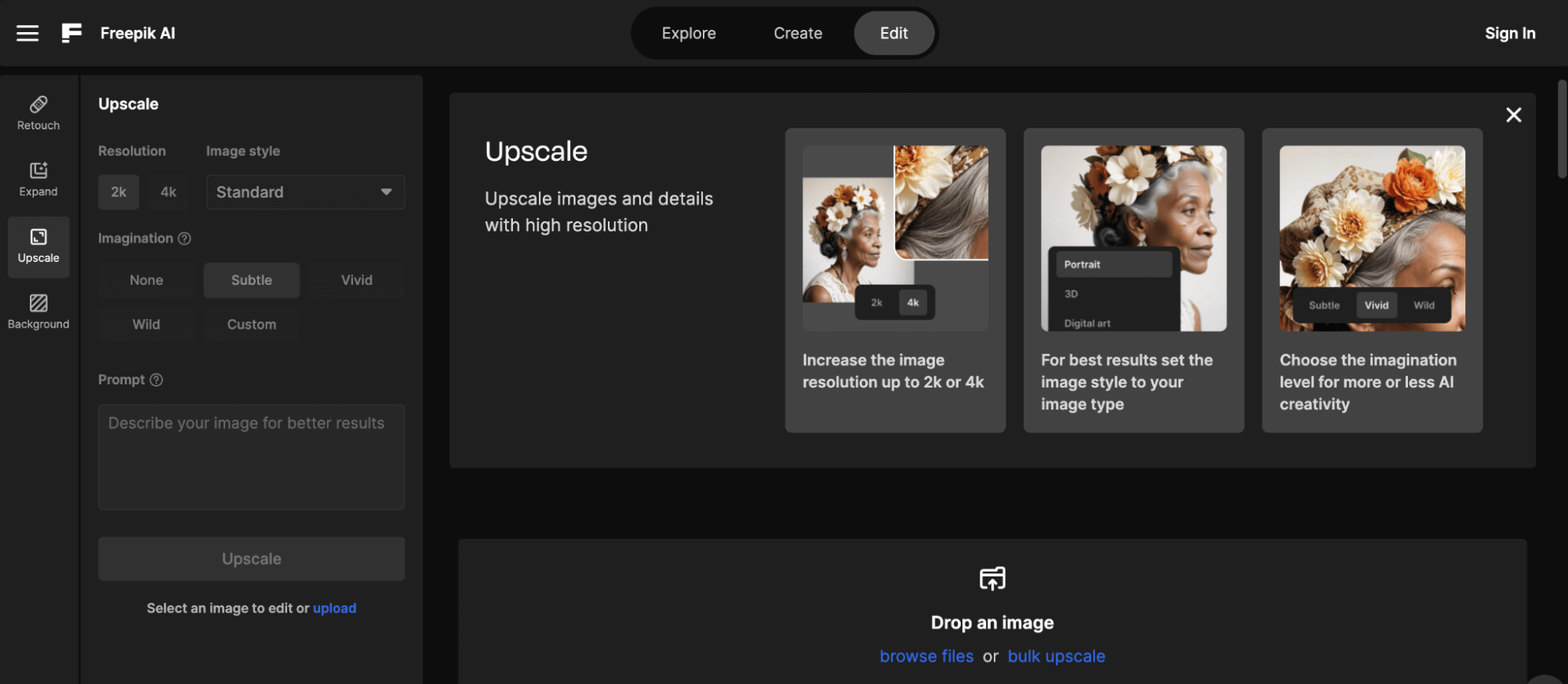 Freepik: Miglior Opzione per Upscaling Immagine 10x