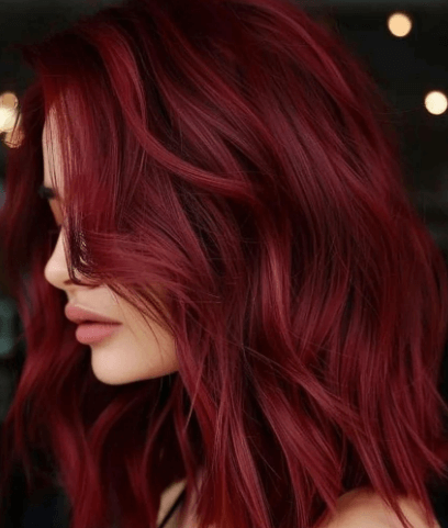 Tendance couleur cheveux 2025 #9. Rouge cerise (Cherry Cola)