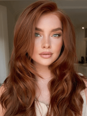 Tendance couleur cheveux 2025 : Auburn