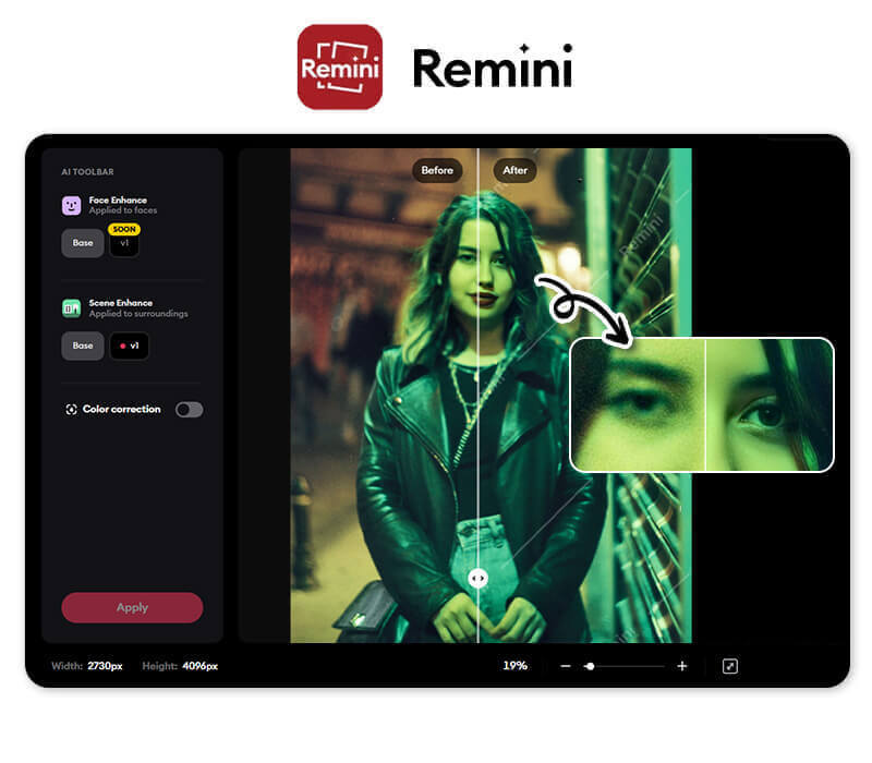 Editor de Fotos Online com IA - Remini