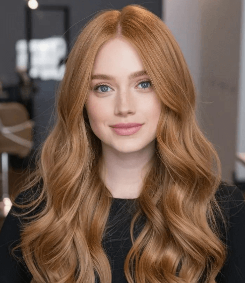 Tendance couleur cheveux femme 2025 : blond cuivré