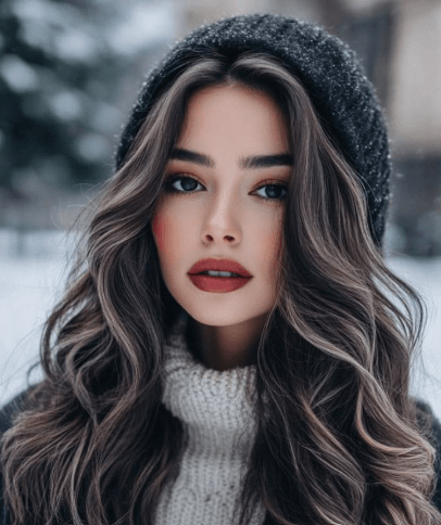 Tendance couleurs cheveux 2025 : smoky brunette