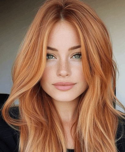 Tendance couleur cheveux 2025 #11. Abricot chaud