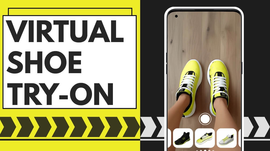 10.	Customer browsing online store with try-on shoes button highlighted.