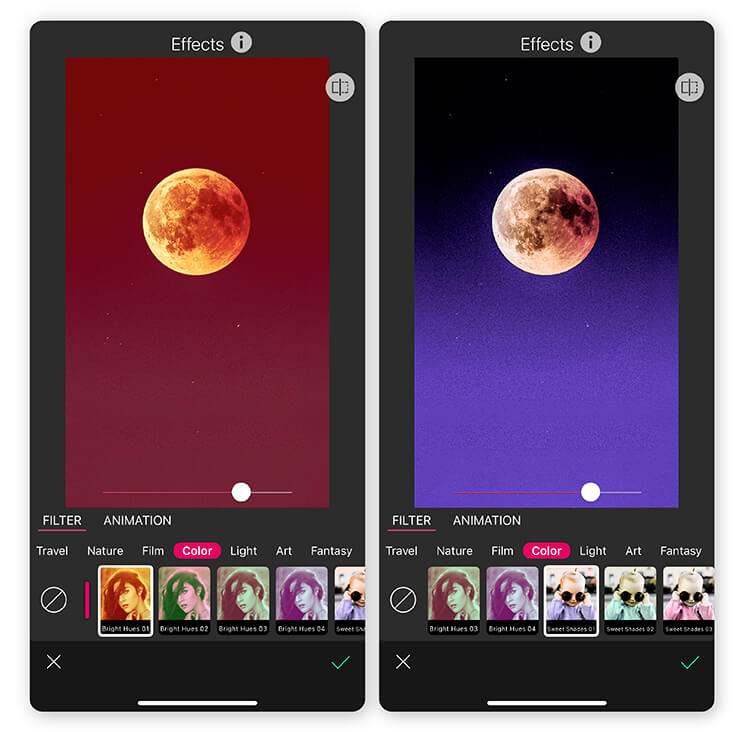 Use Filters for Blood Moon