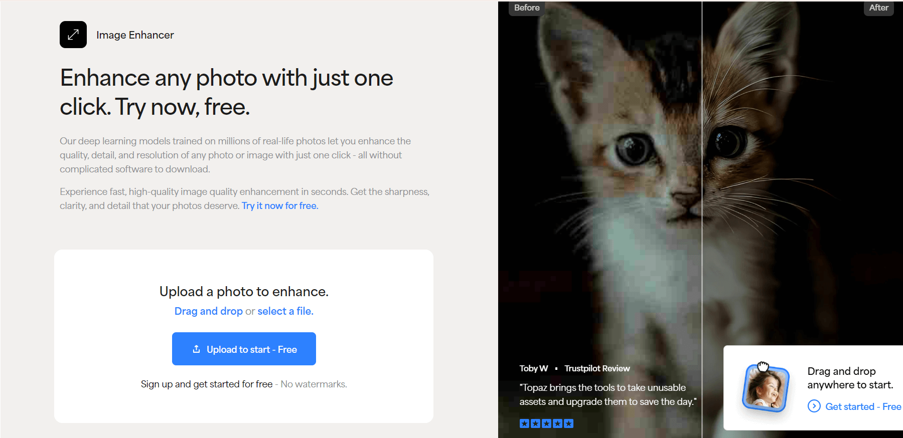 Alternative Photo Enhancer Tool