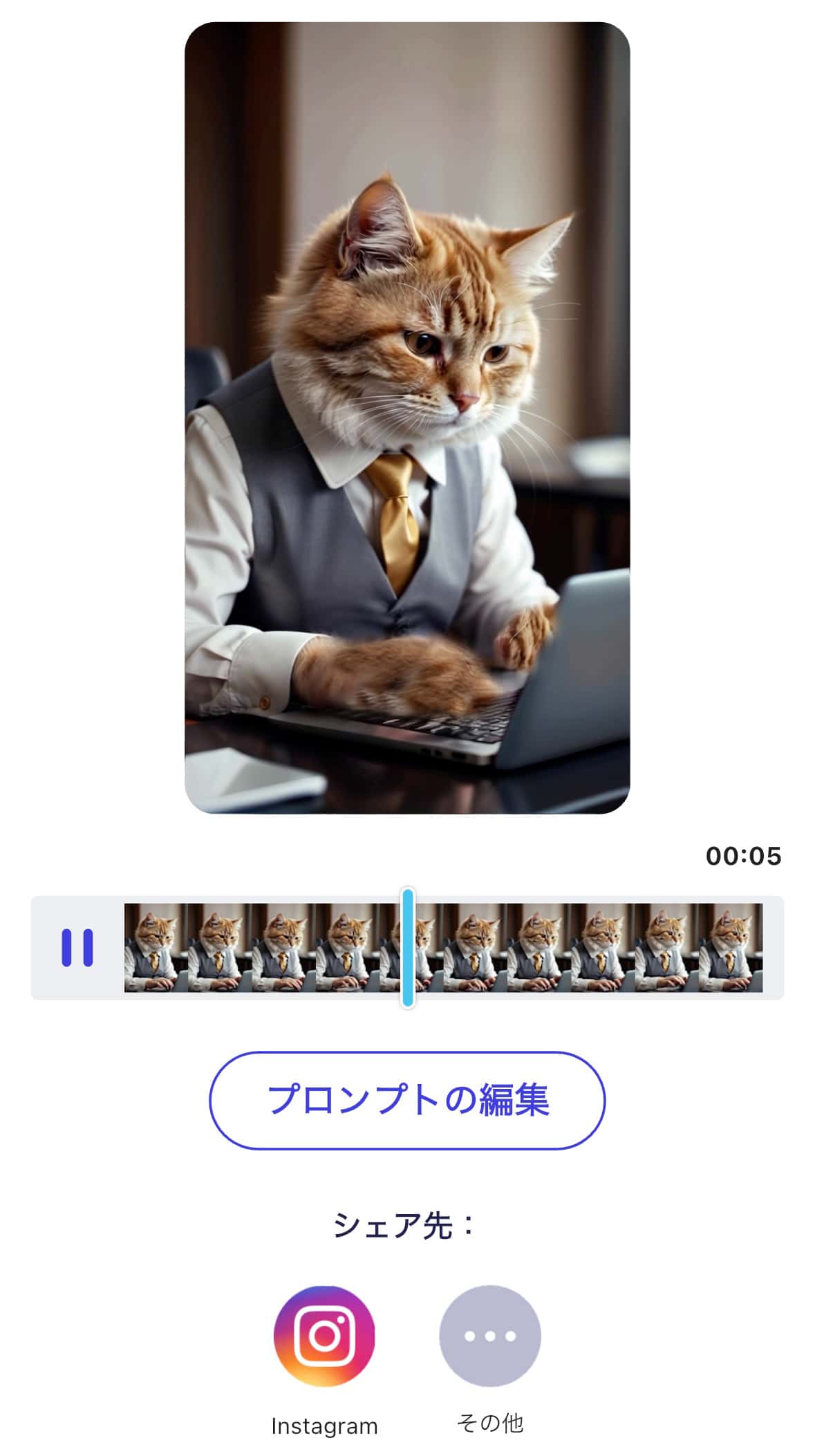 生成されたAI動画