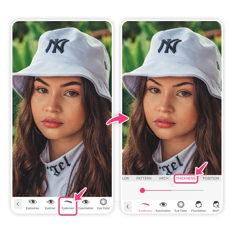 See if skinny brows are for you with the YouCam Makeup app.