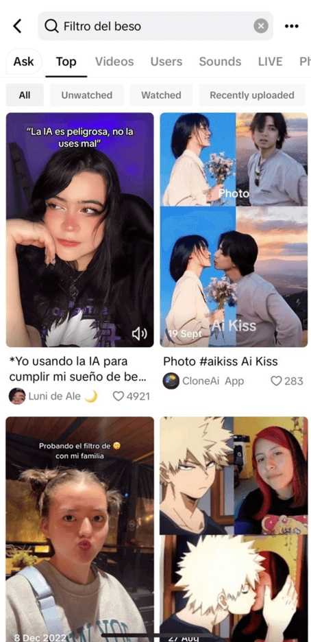 Filtro Que Hace Que Dos Fotos Se Besen