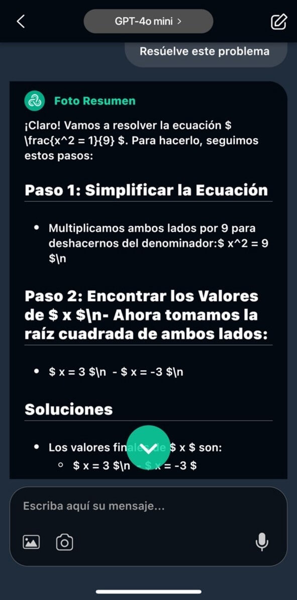 resolver problemas matemáticos con fotos