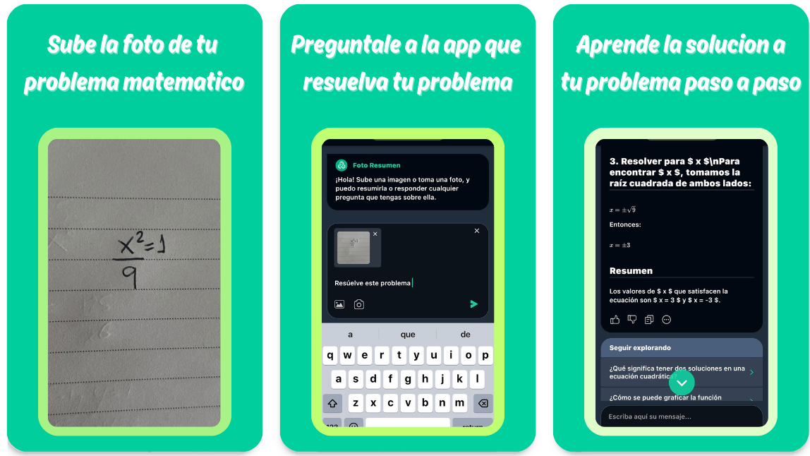 app para resolver problemas matemáticos con fotos 
