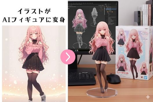イラストをフィギュアに