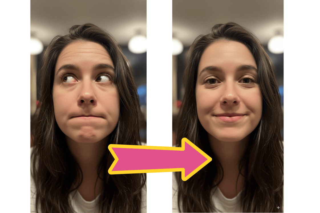 Mulher fazendo uma selfie e aprendendo como sair bem nas fotos com o aplicativo YouCam Makeup.