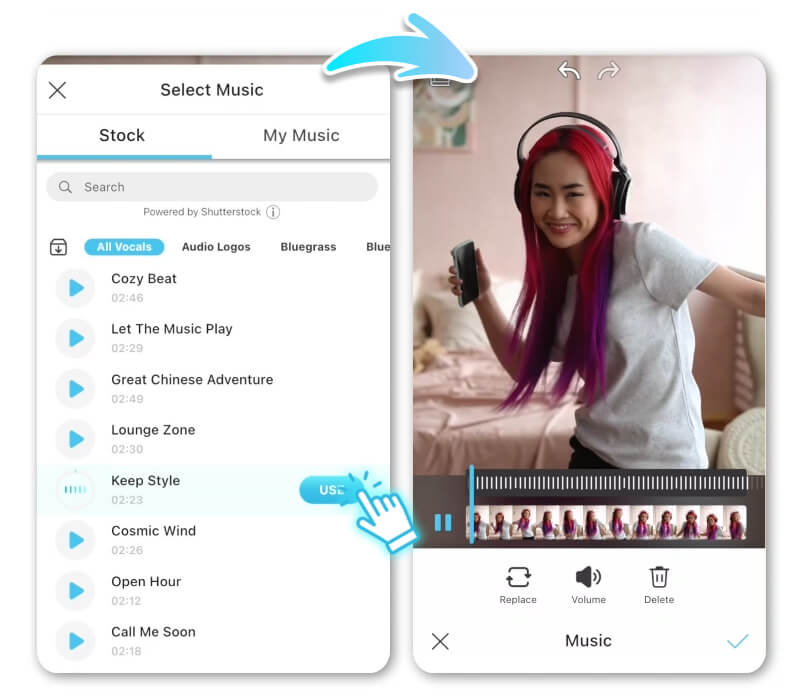 YouCam Video – Musik zu Video hinzufügen auf iPhone und Android