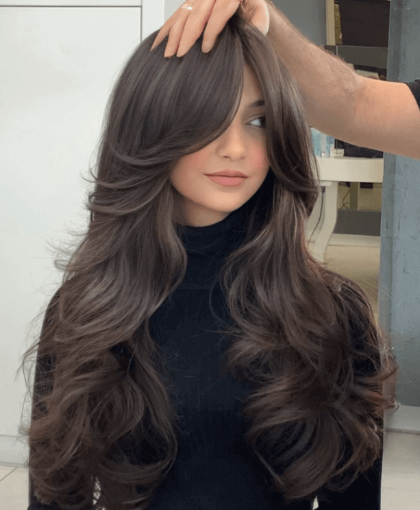 Curtain Bangs Fall Hairstyle