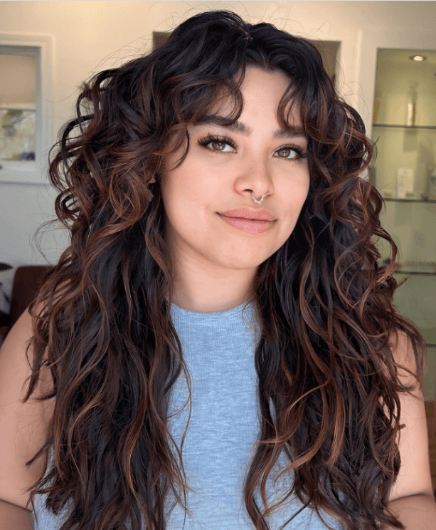 Curly Waves Fall Hairstyle