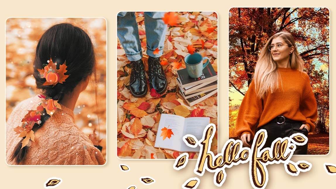 Montage photo Automne : ajouter des effets et fonds d'Automne