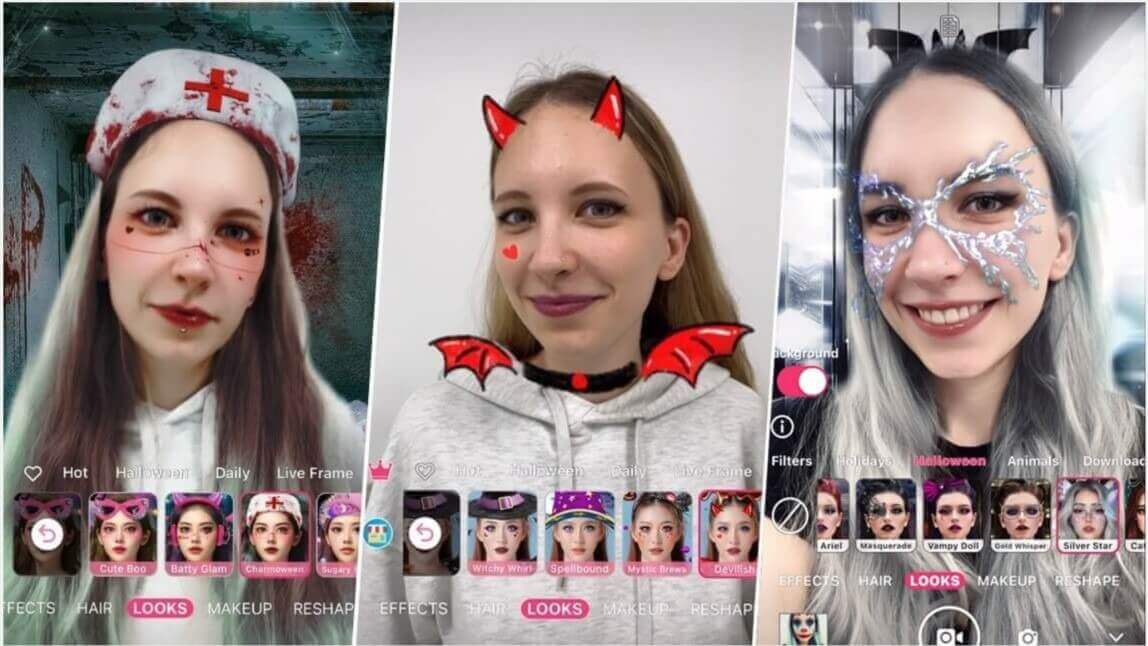 YouCam Makeup : Meilleure application filtres Halloween 2025
