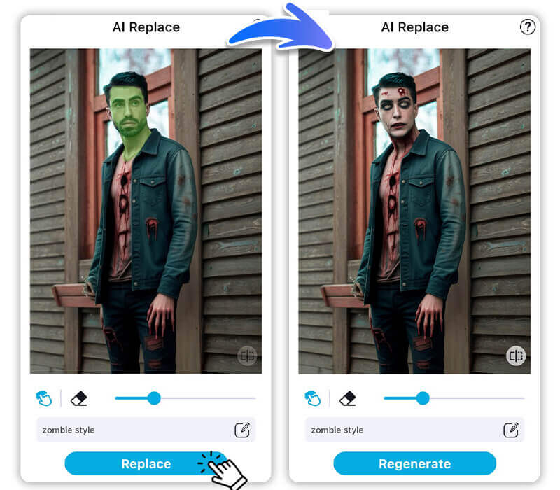 Zombie-Filter verändert das Gesicht