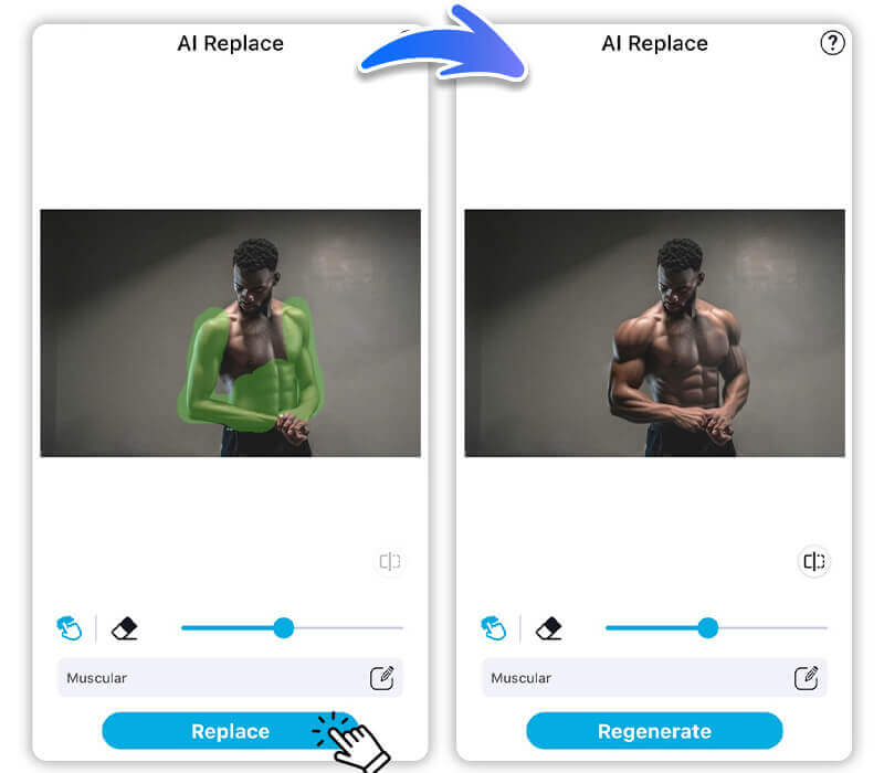 Obtenir des bras musclés et abdos sur photo