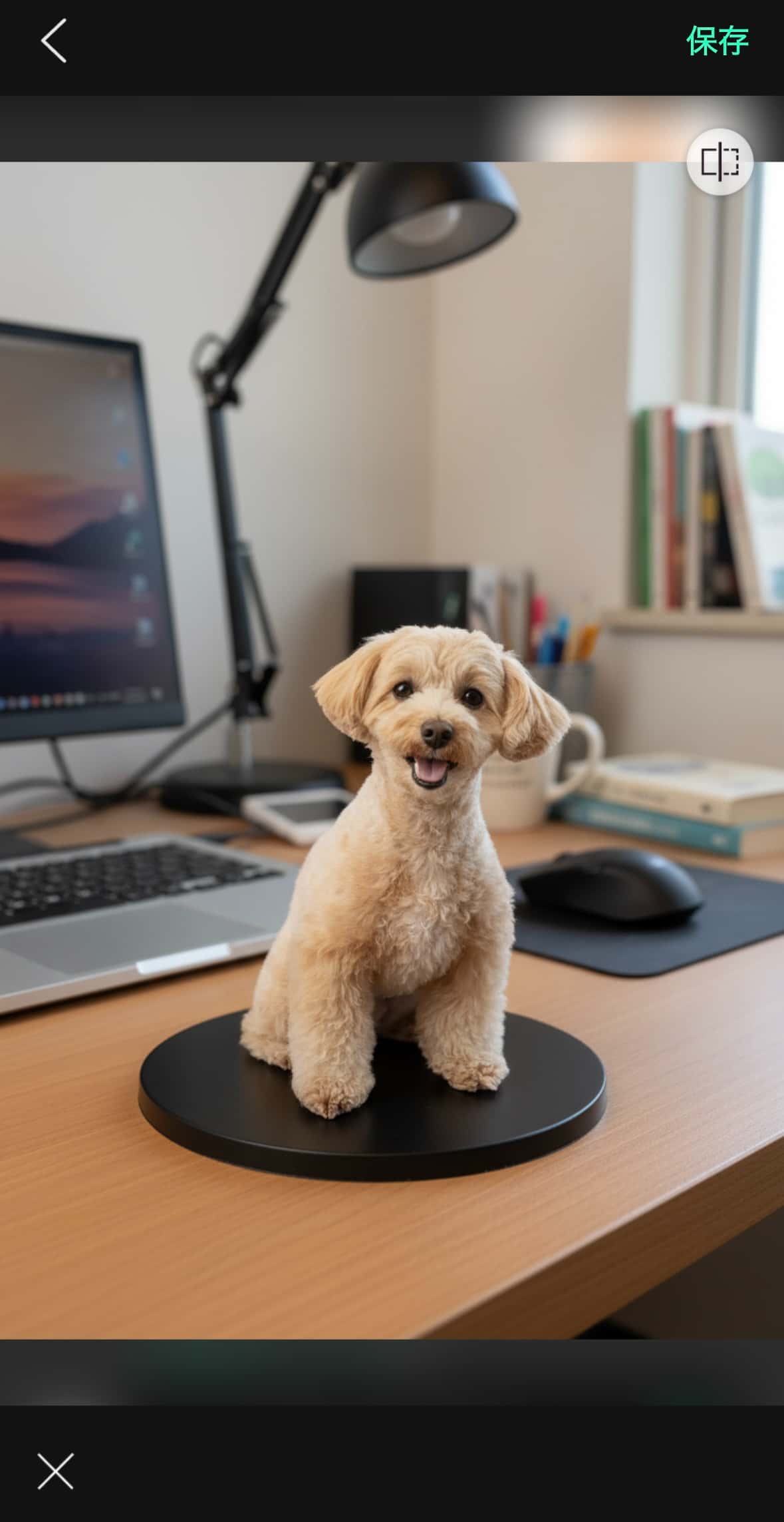 ユーカムで生成した犬のAIフィギュア