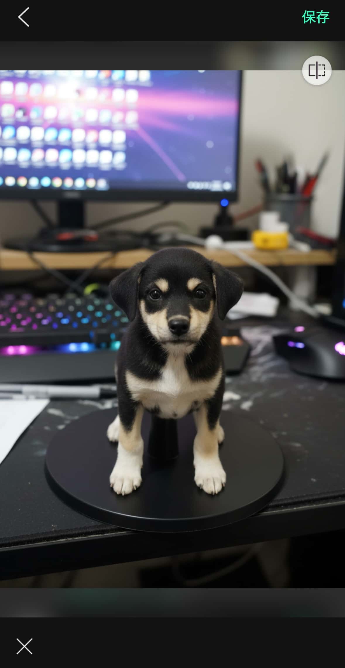 生成された犬のAIフィギュア