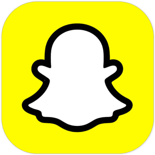 Ícone do Snapchat, app com filtro sem barba.