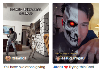 Skeleton Filters on TikTok