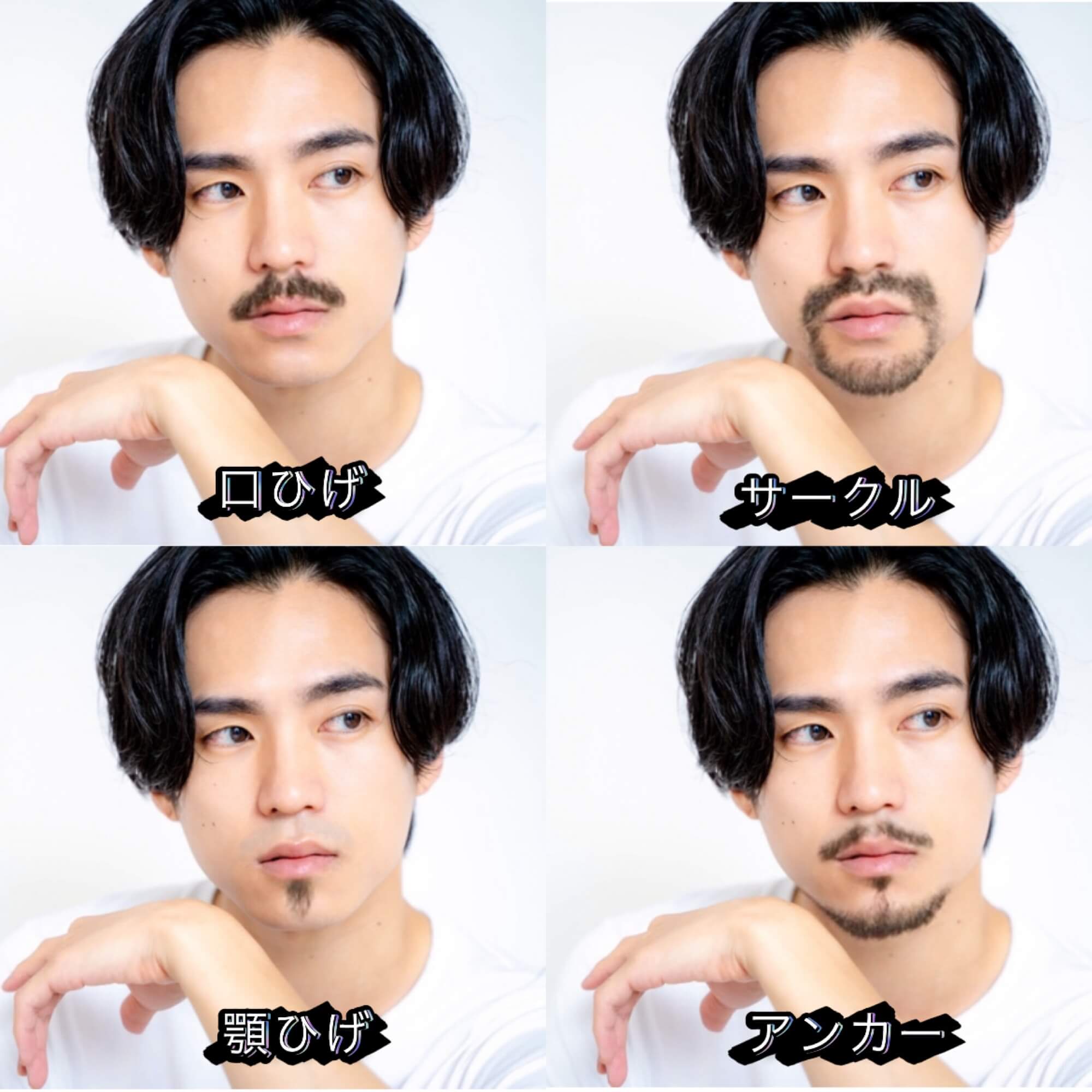 スタイル豊富な髭シミュレーション