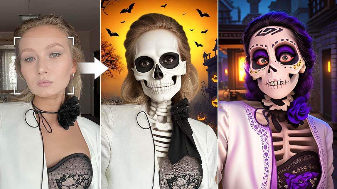 Get a Skeleton Look with YouCam Perfect