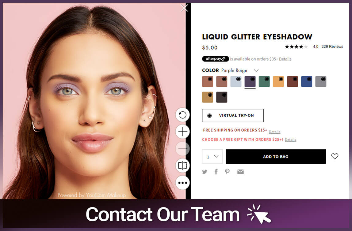 virtual eye makeup try-on demo and example