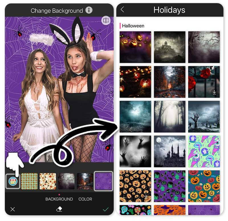 Explorez les arrière-plans Halloween : fond d'écran halloween qui fait peur, montage photo Halloween