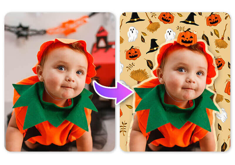 Adorable arrière-plan photo Halloween : fond d'écran halloween qui fait peur : montage photo Halloween