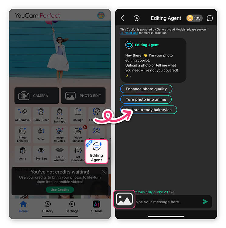 Make a “Hug My Younger Self” Photo with YouCam Perfect