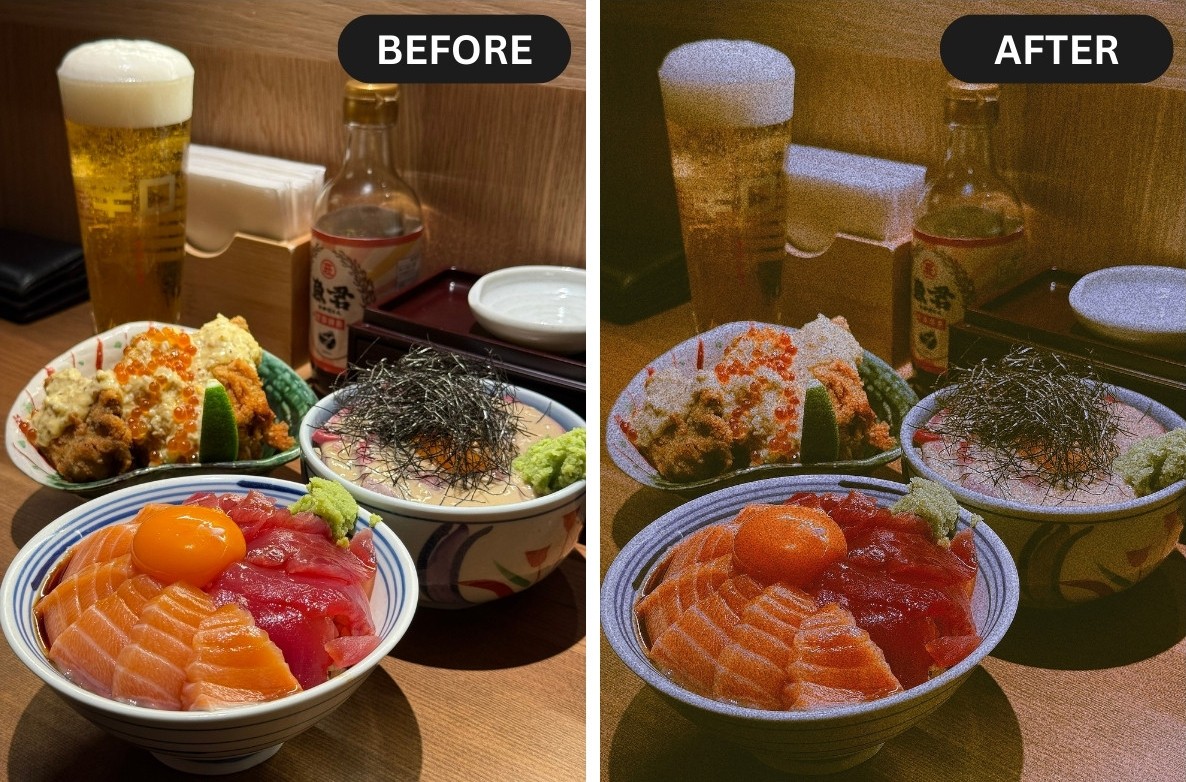 食べ物ザラザラ加工