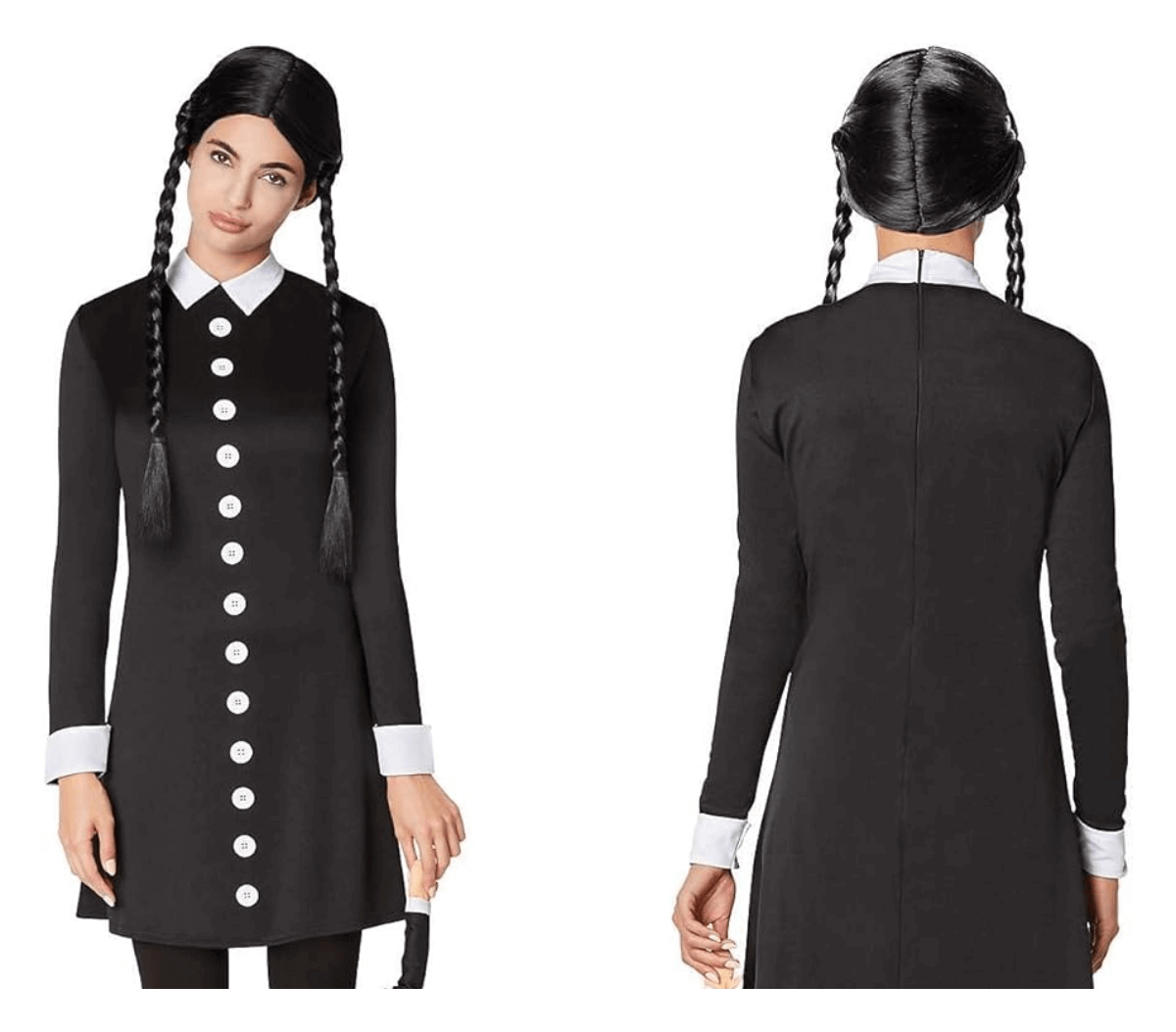 Tenues Wednesday Addams Costumes Halloween Mercredi : Wednesday Addams