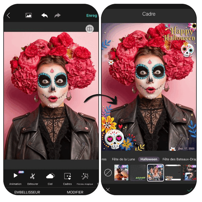 Application cadre photo Halloween : montage photo Halloween
