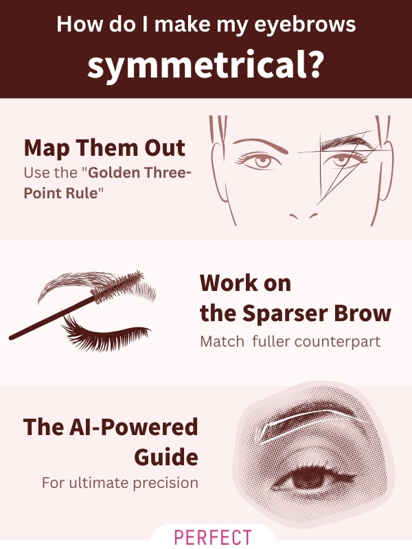 Tips for eyebrows symmetrical