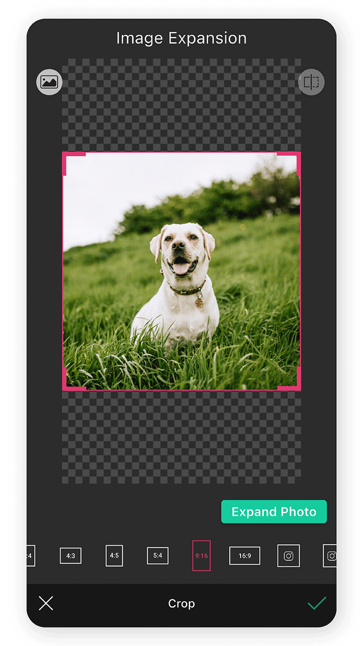 Extend images for a balanced 3D wallpaper
