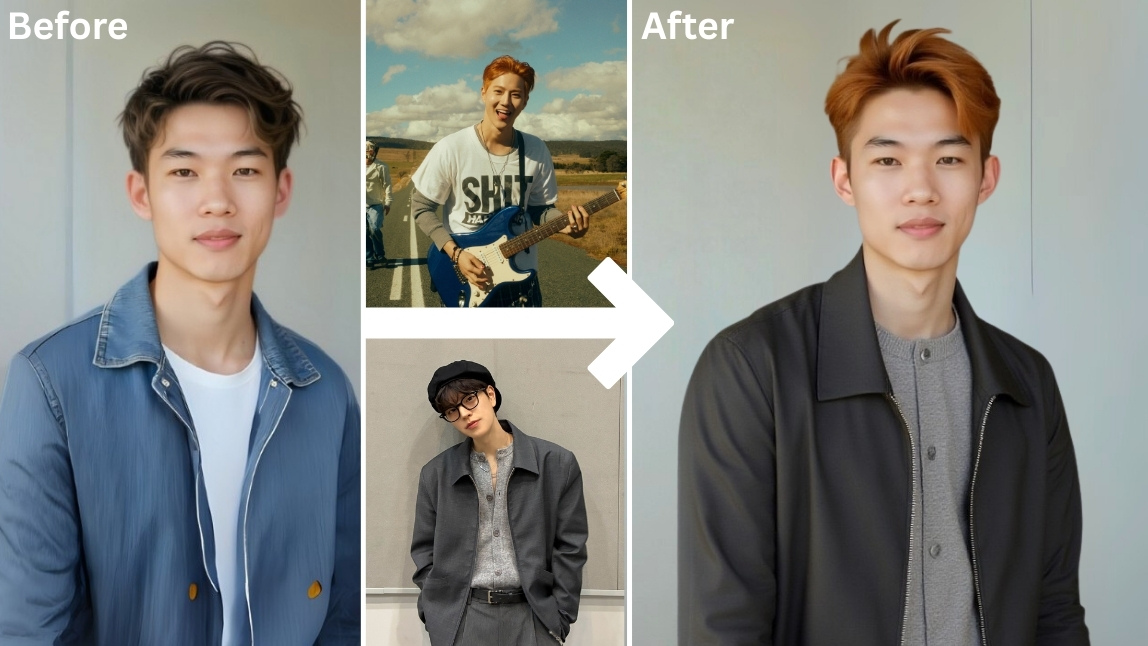Before and After AI Hairstyles & Clothes Try On