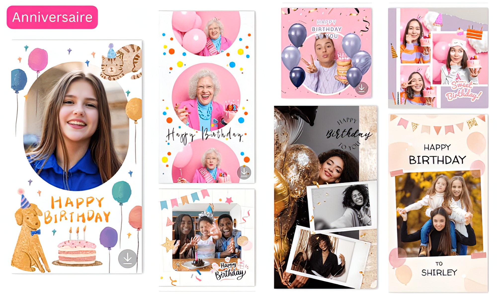 Collage photo anniversaire Collage photo anniversaire