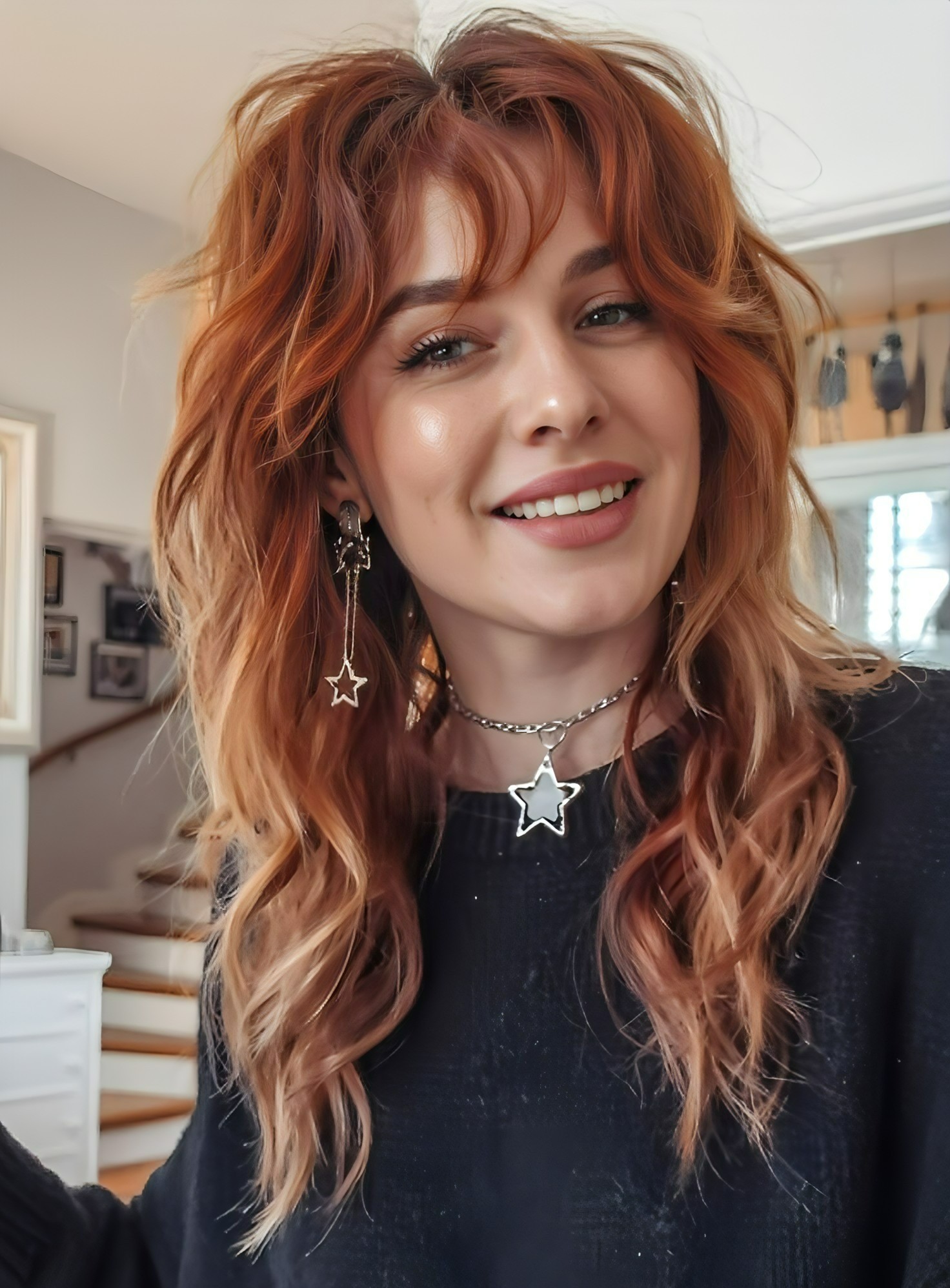 Wolfcut rousse tendance 2025