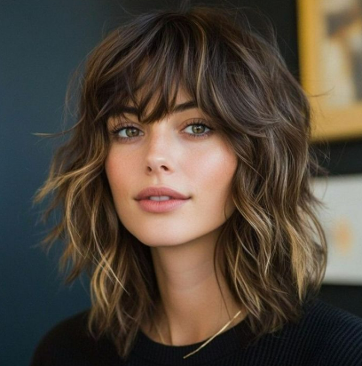 Wolfcut balayage tendance 2025